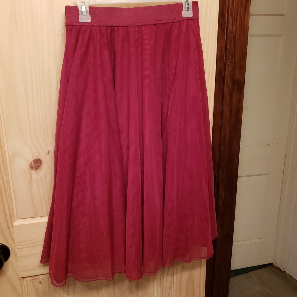 A line tulle skirt
